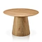 Round wood dining table